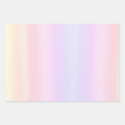 Eenvoudig Bord Roze Lichtblauw Pastel Geel Gradiën Inpakpapier Vel (Voorkant 3)