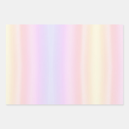 Eenvoudig Bord Roze Lichtblauw Pastel Geel Gradiën Inpakpapier Vel (Voorkant 2)