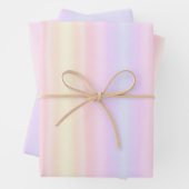 Eenvoudig Bord Roze Lichtblauw Pastel Geel Gradiën Inpakpapier Vel (In situ)
