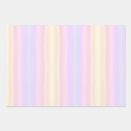 Eenvoudig Bord Roze Lichtblauw Pastel Geel Gradiën Inpakpapier Vel (Voorkant)