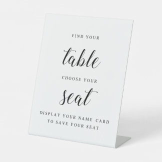 Eenvoudig bordje voor bruiloft reclamebord met voetstuk