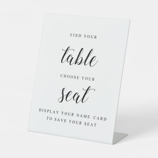 Eenvoudig bordje voor bruiloft reclamebord met voetstuk (Voorkant)