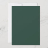 Eenvoudig bosgroen monogram elegante bruiloft save the date (Achterkant)