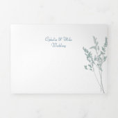 Eenvoudig botanicl, drieledige letterlijke uitnodi drieluik uitnodiging (Cover)