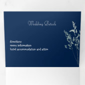 Eenvoudig botanicl, drieledige letterlijke uitnodi drieluik uitnodiging (Binnenzijde eerst)