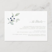 Eenvoudig botanisch bruiloft detail informatiekaartje (Voorkant)