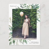 Eenvoudig botanisch één foto-Afstuderen Hartelijk  Briefkaart (Voorkant)