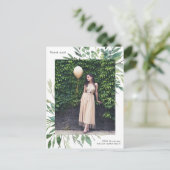 Eenvoudig botanisch één foto-Afstuderen Hartelijk  Briefkaart (Staand voorkant)