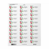 Eenvoudig Botanisch en Bloemen Terugkeeradresetike Etiket (Full Sheet)