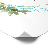 Eenvoudig Botanisch en Floral Welkomsthuwelijk Poster (Hoek)