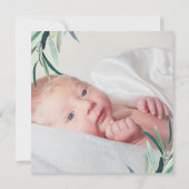 Eenvoudig botanisch kruis peetmoeder voorstel foto kaart (Achterkant)