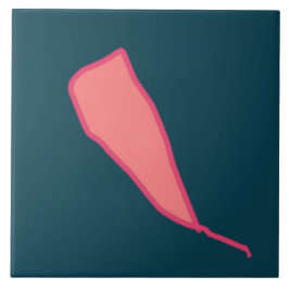 Eenvoudig botanisch ontwerp keramisch tegel tegeltje