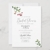 Eenvoudig botanisch roze rood groen flora Vrijgeze Kaart (Voorkant)