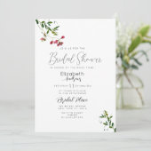 Eenvoudig botanisch roze rood groen flora Vrijgeze Kaart (Staand voorkant)