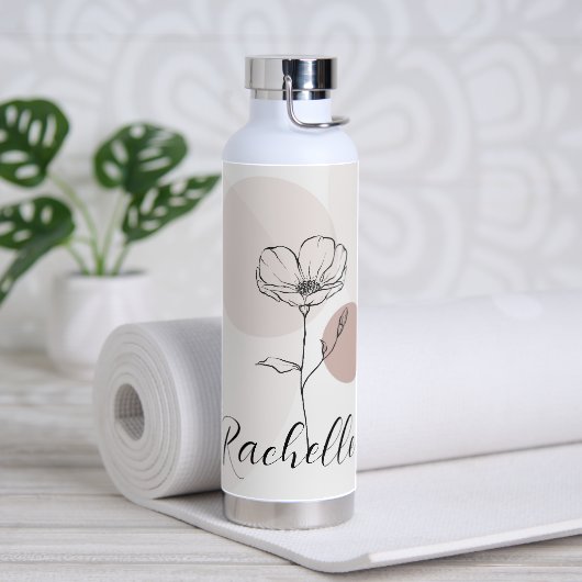 Eenvoudig botanisch schrift waterfles (Yoga)