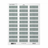 Eenvoudig Botanisch Stem Green Return Address Labe Etiket (Full Sheet)