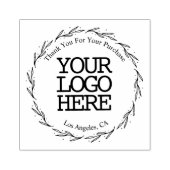 Eenvoudig botanisch toevoegen Logo Hartelijk dank  Rubberstempel (Afrduk)