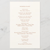 Eenvoudig botanisch verbrand Oranje bruiloft (Achterkant)