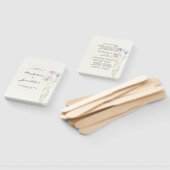 Eenvoudig Botanisch Wildflower Beige Trouwprogramm Handwaaier (Niet-gemonteerd)