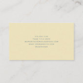 Eenvoudig botergeel visitekaartje (Achterkant)