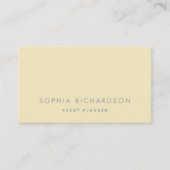 Eenvoudig botergeel visitekaartje (Voorkant)