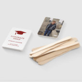 Eenvoudig Bourgogne Mortier Board Modern Afstudere Handwaaier (Niet-gemonteerd)