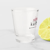 Eenvoudig Bourgognig Bridesmaid, gepersonaliseerd Shot Glas (Links)