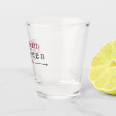 Eenvoudig Bourgognig Bridesmaid, gepersonaliseerd Shot Glas (Rechts)