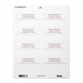 Eenvoudig Bourgondisch Modern Etiket (Full Sheet)