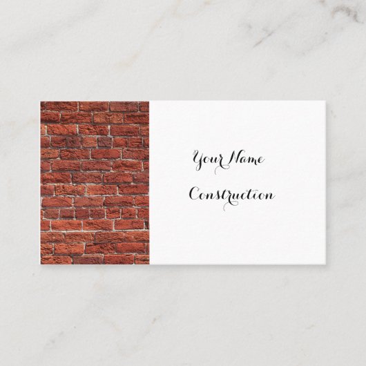 Eenvoudig bouwbedrijf visitekaartje (Voorkant)