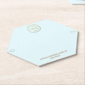 Eenvoudig breedbeeldscherm met Logo op lichtblauw Kartonnen Onderzetters (Schuin)