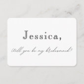 Eenvoudig Bridesmaid-voorstel Vakken Kaarten (Voorkant)