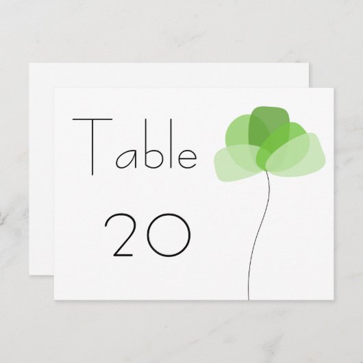 Eenvoudig Briefkaart bloemnummer (Voorkant / Achterkant)