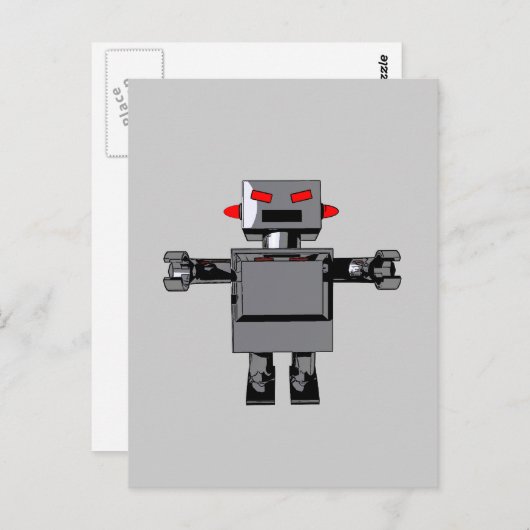 Eenvoudig Briefkaart Robot (Voorkant / Achterkant)