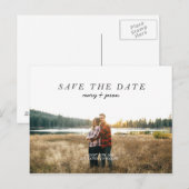 Eenvoudig Briefkaart Save the Date (Voorkant / Achterkant)