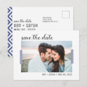 Eenvoudig Briefkaart Save the Date (Voorkant / Achterkant)