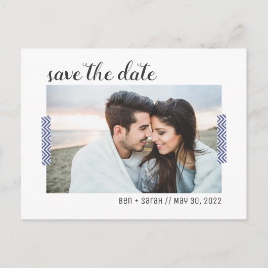 Eenvoudig Briefkaart Save the Date (Voorkant)