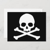 Eenvoudig Briefkaart schedel en dwarsbeenderen (Voorkant / Achterkant)