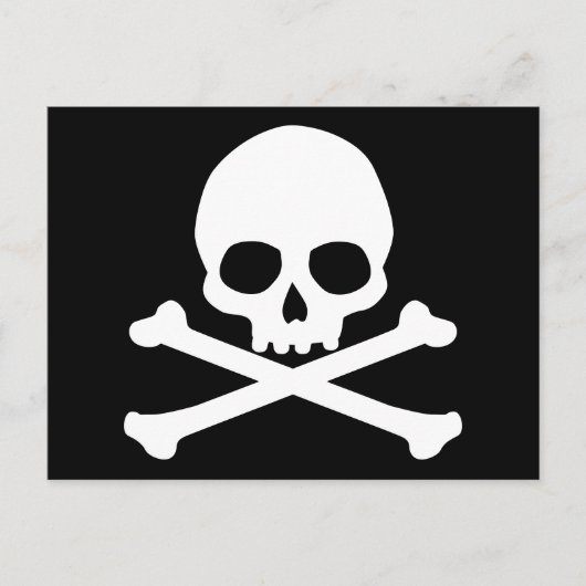 Eenvoudig Briefkaart schedel en dwarsbeenderen (Voorkant)