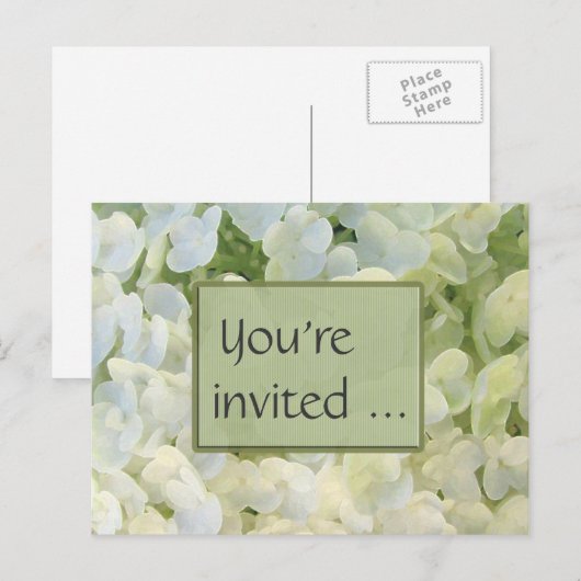 Eenvoudig briefkaart uitnodiging (Voorkant / Achterkant)