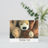 Eenvoudig Briefkaart van Teddy Bear bedankt (Staand voorkant)