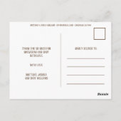 Eenvoudig Briefkaart van Teddy Bear bedankt (Achterkant)