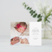 Eenvoudig Briefkaart voor het bekendmaken van meer (Staand voorkant)