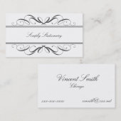 Eenvoudig Briefpapier kalligrafie Visitekaartje (Voorkant / Achterkant)