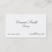 Eenvoudig Briefpapier kalligrafie Visitekaartje (Achterkant)