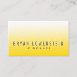 Eenvoudig Bright Geel Ombre Pattern Modern Visitekaartje