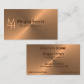 Eenvoudig brons visitekaartje (Voorkant / Achterkant)