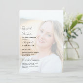 Eenvoudig bruid-to-be foto Vrijgezellenfeest Kaart (Staand voorkant)