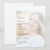 Eenvoudig bruid-to-be foto Vrijgezellenfeest Kaart (Voorkant / Achterkant)