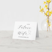 Eenvoudig bruidscadeau van bruidegom aan mijn toek kaart (Gele Bloem)